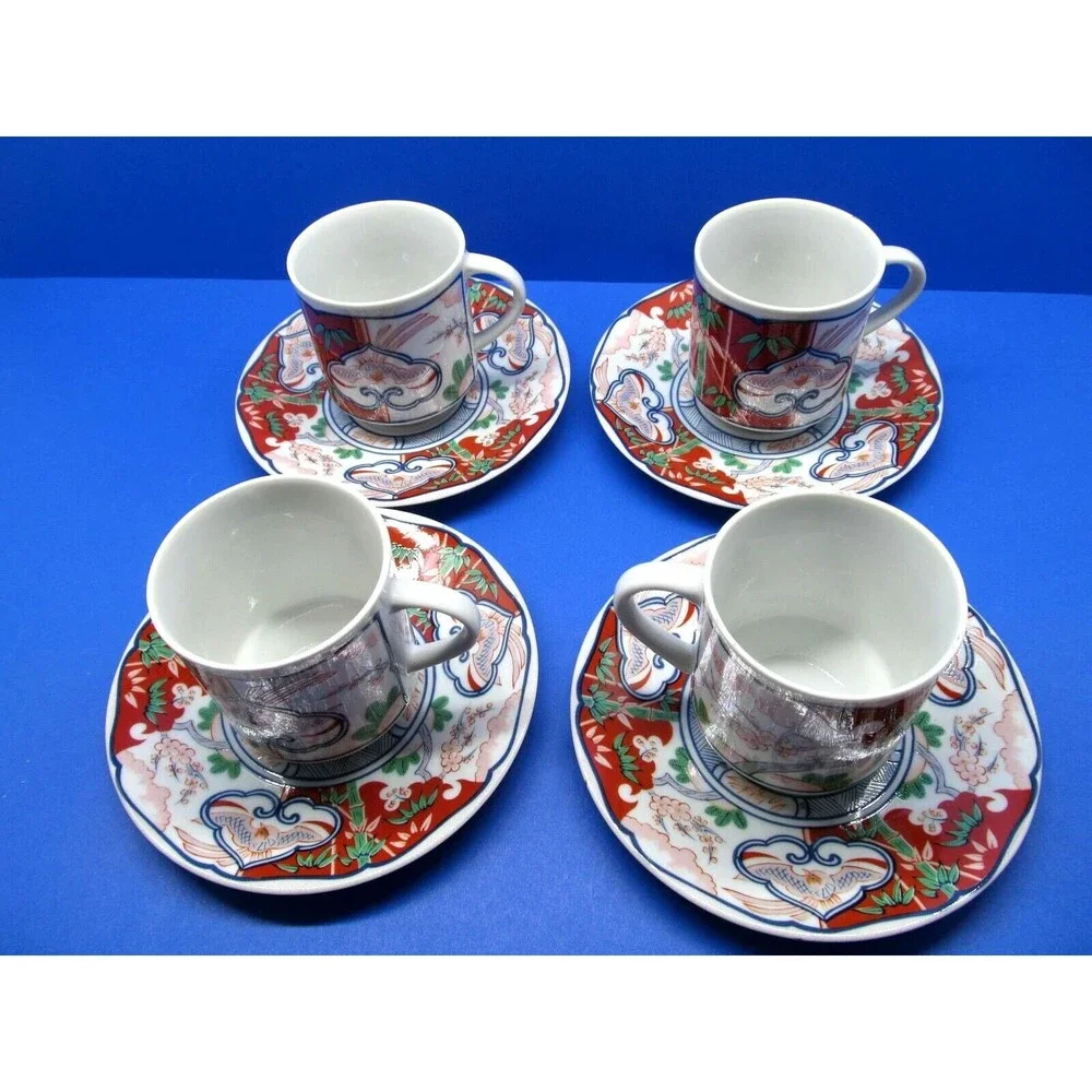 Georges Briard Heirloom Tea Cups And Saucers 4 sets